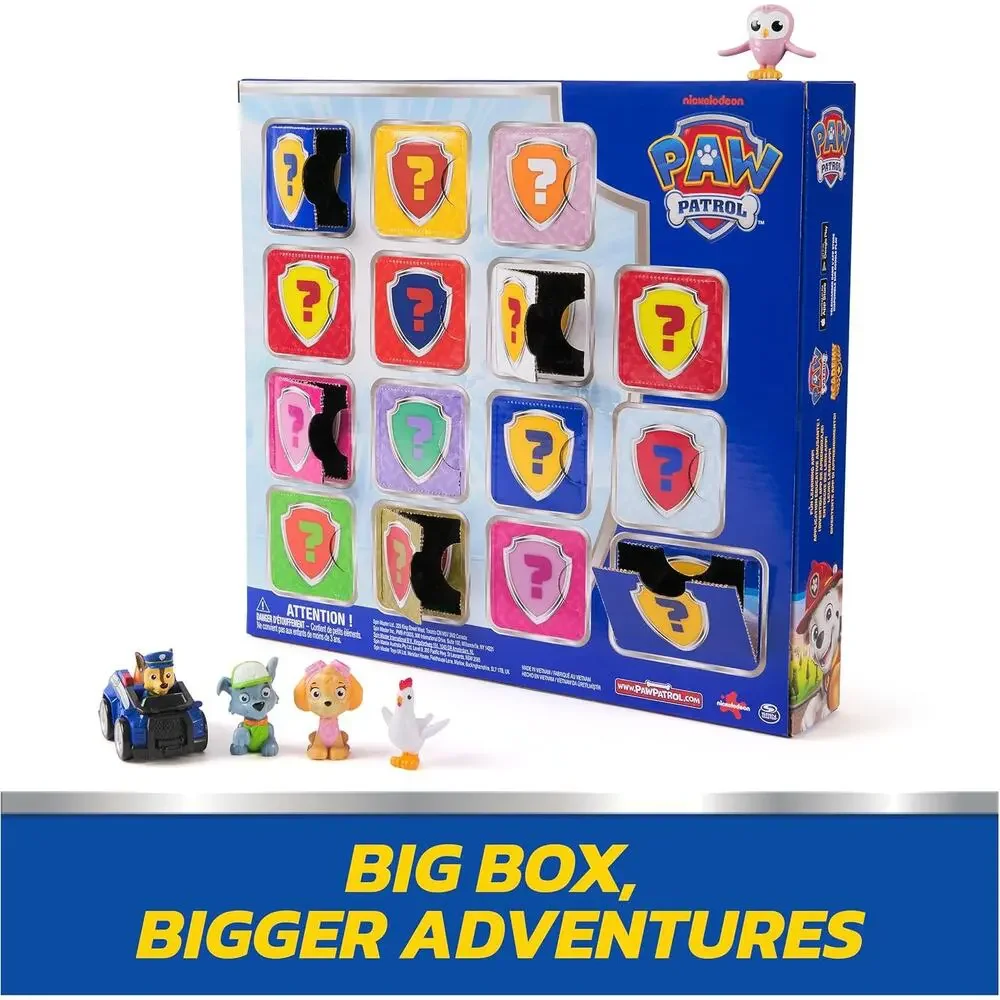 NIB PAW Patrol Rewards Box Gift Pack Set 15 Surprises Mini Figures Vehicle